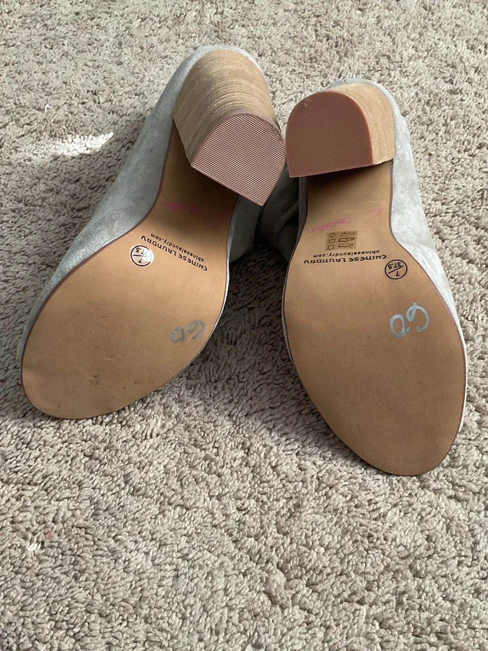 Chinese Laundry Women's Suede Peep-Toe Slouch Booties - Light Taupe